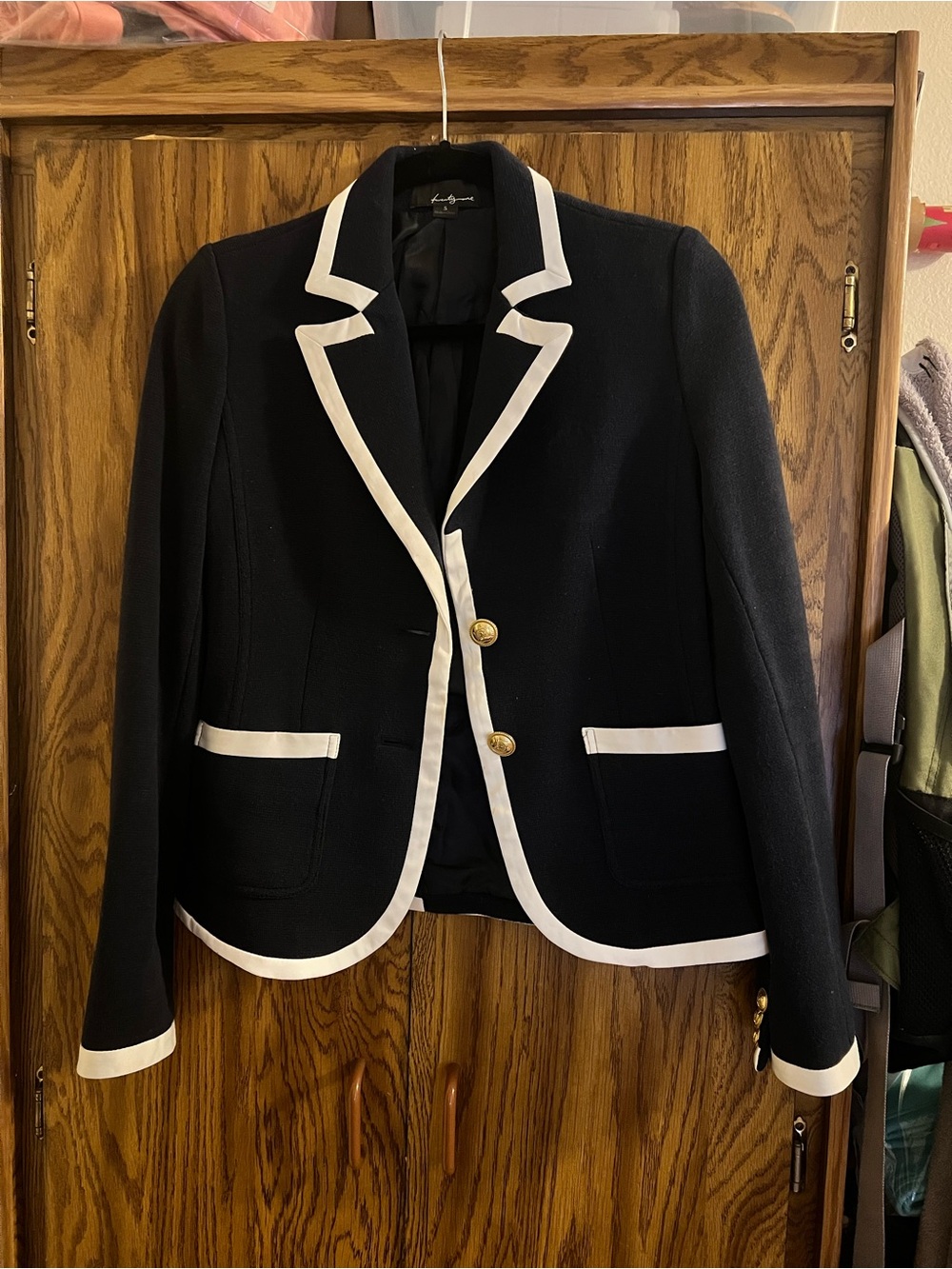 F21 Blazer with White Trim Jacket